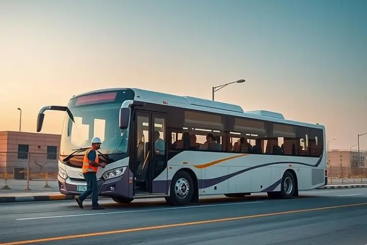 Book Labour transportation Bus rental in Dubai And UAE